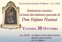 Ribera: venerdì 30 ottobre arriva in matrice il nuovo arcipete don Stefano Nastasi