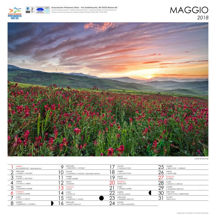 pagina calendario Monti Sicani