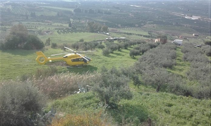 elicottero incidente stradale