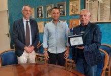 Ribera: Al Comune targa e menzione per l‘ispettore Musso Polizia Municipale venuto meno in un incidente stradale nel 2019